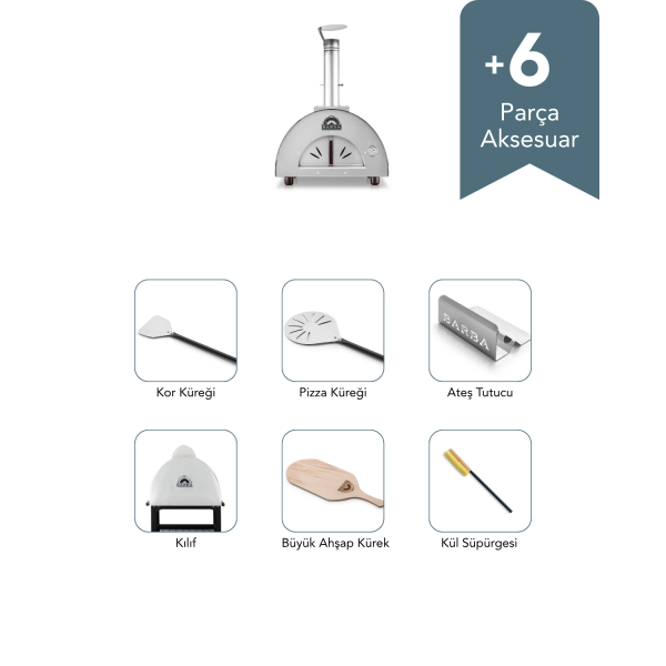 Barba FL-46 Set Üstü Bahçe Fırını - Yeni Nesil Taş Fırın Mega Paket