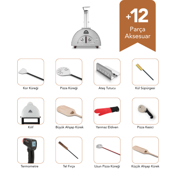 Barba FL-46 Set Üstü Bahçe Fırını - Yeni Nesil Taş Fırın Pro Paket