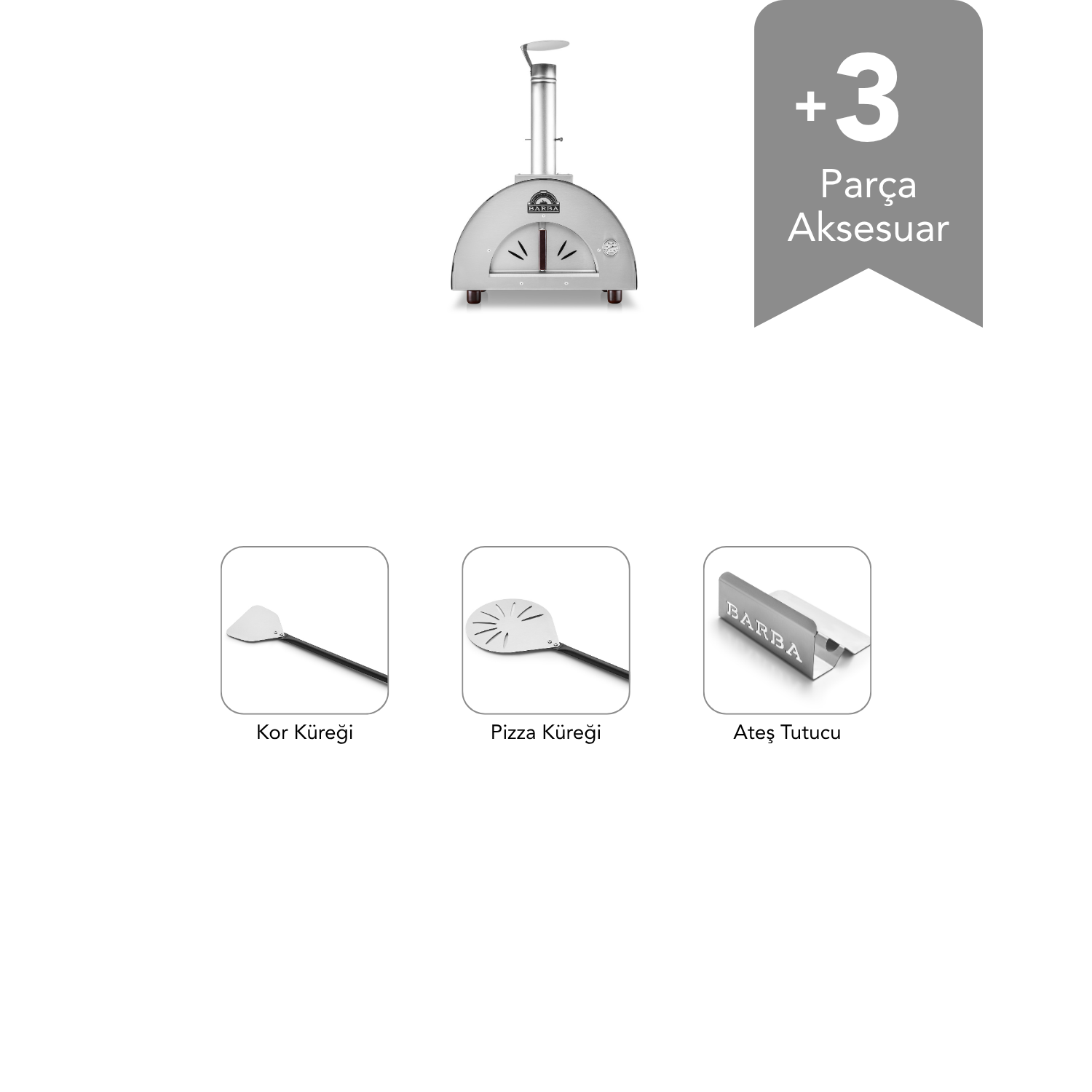 Barba FL-46 Set Üstü Bahçe Fırını - Yeni Nesil Taş Fırın Standart Paket
