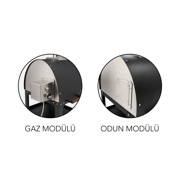 Barba FH-46 Set Üstü Hibrit Bahçe Fırını - Yeni Nesil Gazlı ve Odunlu Taş Fırın
